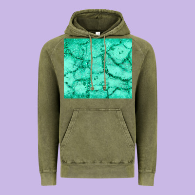 Green Glitter Vintage Hoodie Designed By Jahusdesignshop