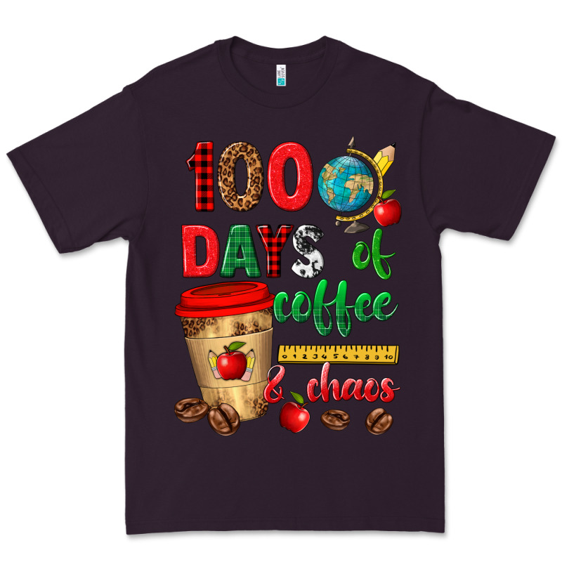 100 Days Of Coffee And Chaos Premium Tee by texasbilliewilder | Teevron