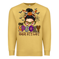 Antique Gold one spooky hair stylist Premium Sweatshirt - BarkalooDesign