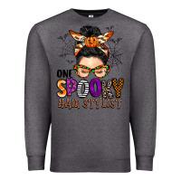 Charcoal Heather one spooky hair stylist Premium Sweatshirt - BarkalooDesign