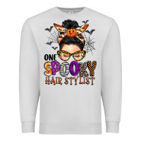 Dove Grey one spooky hair stylist Premium Sweatshirt - BarkalooDesign