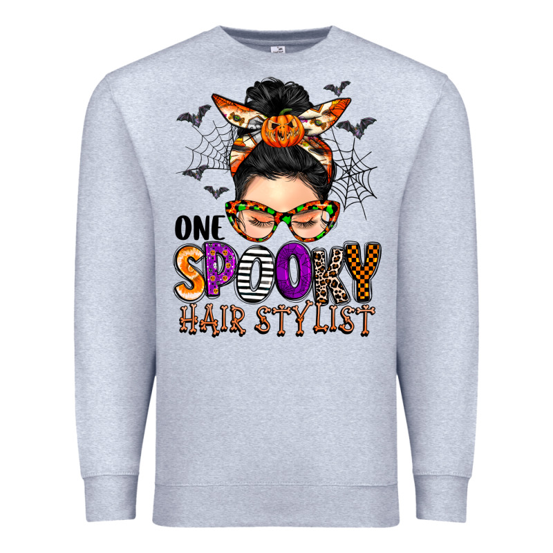One Spooky Hair Stylist Premium Sweatshirt by BarkalooDesign | Teevron