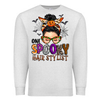 Oatmeal Heather one spooky hair stylist Premium Sweatshirt - BarkalooDesign