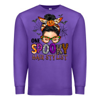 Purple one spooky hair stylist Premium Sweatshirt - BarkalooDesign
