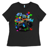 Black monster truck autism Ladies Tee - Zillion Design Studio