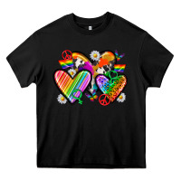 Black pride hearts Heavy Core Tee - texasbilliewilder