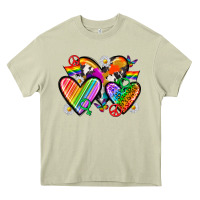 Mossy pride hearts Heavy Core Tee - texasbilliewilder