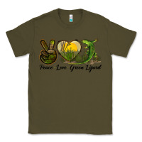Army Green peace love green lizard Classic Tee - LillyAllenDesigns