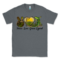 Charcoal Heather peace love green lizard Classic Tee - LillyAllenDesigns
