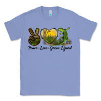 Colony Blue peace love green lizard Classic Tee - LillyAllenDesigns