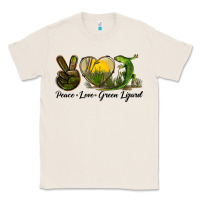 Peace Love Green Lizard Classic Tee | Teevron
