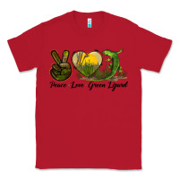 Red peace love green lizard Classic Tee - LillyAllenDesigns
