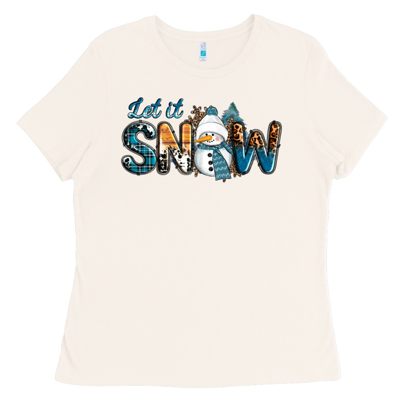 Let It Snow Snowman Ladies Tee by RanaPortraitStore | Teevron