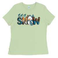 Matcha Let It Snow Snowman Ladies Tee - RanaPortraitStore