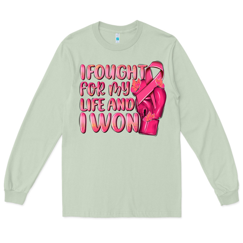 I Fought For My Life And I Won Long Sleeve Tee by NancyCooperArtShop | Teevron
