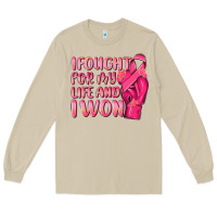 Mushroom i fought for my life and i won Long Sleeve Tee - NancyCooperArtShop