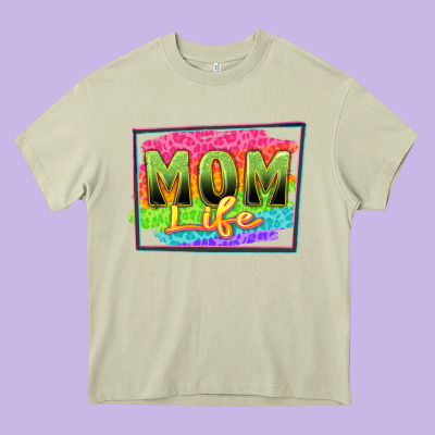 Mom Life Heavy Core Tee Designed By Zillion Design Studio