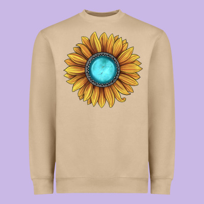 Sunflower Gemstone Heavyweight Sweatshirt Designed By Jahusdesignshop