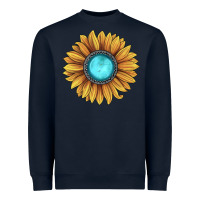 Navy sunflower gemstone Heavyweight Sweatshirt - JahusDesignShop