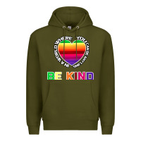 Army Green In A World Where You Can Be Anything Be Kind Shirt Premium Hoodie - Bettercallsaul