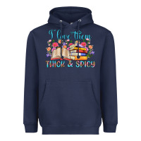 Navy i love them thick and spicy Heavyweight Hoodie - Artiststas