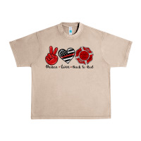 French Oak peace love back to red Urban Heavy Tee - Artiststas