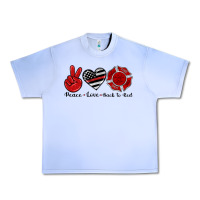 Grape Ice peace love back to red Urban Heavy Tee - Artiststas