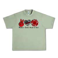 Oil Green peace love back to red Urban Heavy Tee - Artiststas