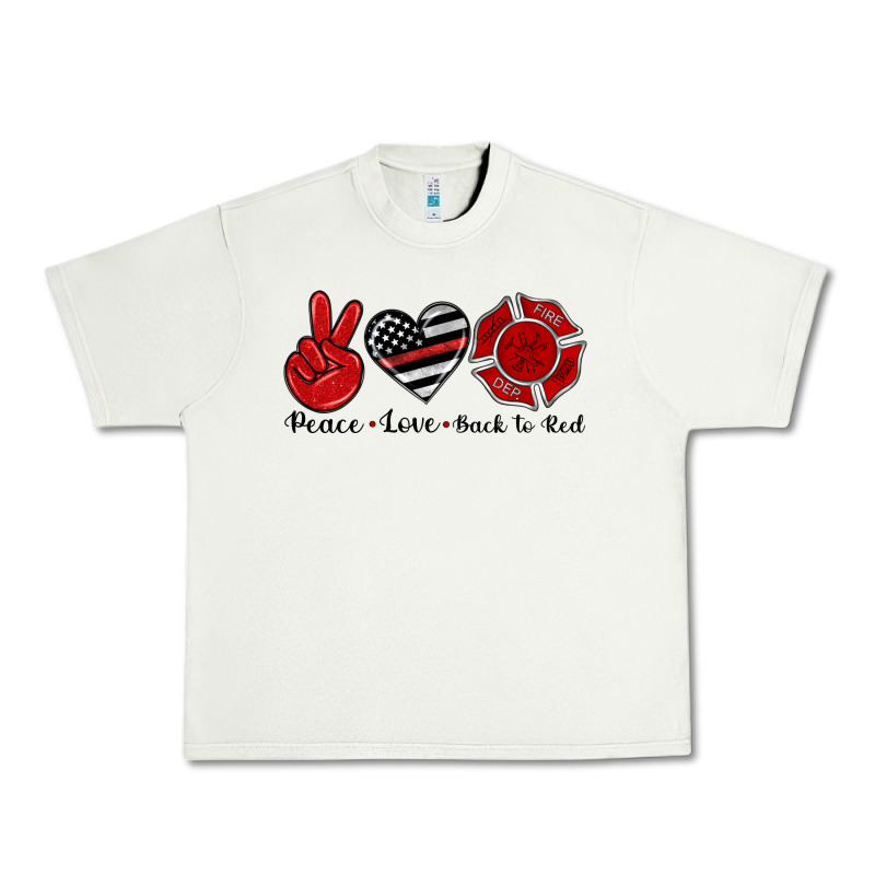 Peace Love Back To Red Urban Heavy Tee by Artiststas | Teevron