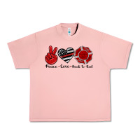 Salmon peace love back to red Urban Heavy Tee - Artiststas