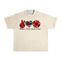 Sandshell peace love back to red Urban Heavy Tee - Artiststas