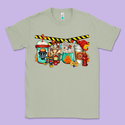 Firefighter Coffee Classic Tee Designed By Jasminsmagicworld