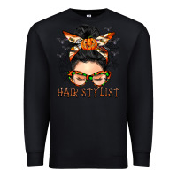 Black Hair stylist messy bun Premium Sweatshirt - BarkalooDesign