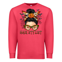 Cardinal Hair stylist messy bun Premium Sweatshirt - BarkalooDesign