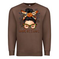 Chestnut Hair stylist messy bun Premium Sweatshirt - BarkalooDesign