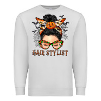 Dove Grey Hair stylist messy bun Premium Sweatshirt - BarkalooDesign