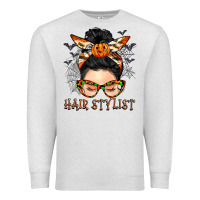 Oatmeal Heather Hair stylist messy bun Premium Sweatshirt - BarkalooDesign