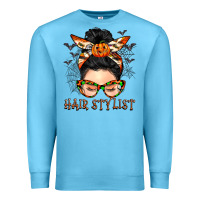Hair Stylist Messy Bun Premium Sweatshirt | Teevron