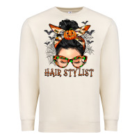 Sandshell Hair stylist messy bun Premium Sweatshirt - BarkalooDesign