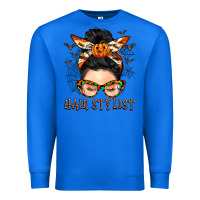 True Royal Hair stylist messy bun Premium Sweatshirt - BarkalooDesign