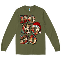 Army Green ho ho ho western christmas Long Sleeve Tee - Jasminsmagicworld