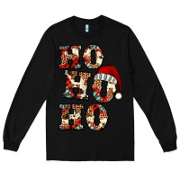 Black ho ho ho western christmas Long Sleeve Tee - Jasminsmagicworld