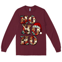 Burgundy ho ho ho western christmas Long Sleeve Tee - Jasminsmagicworld