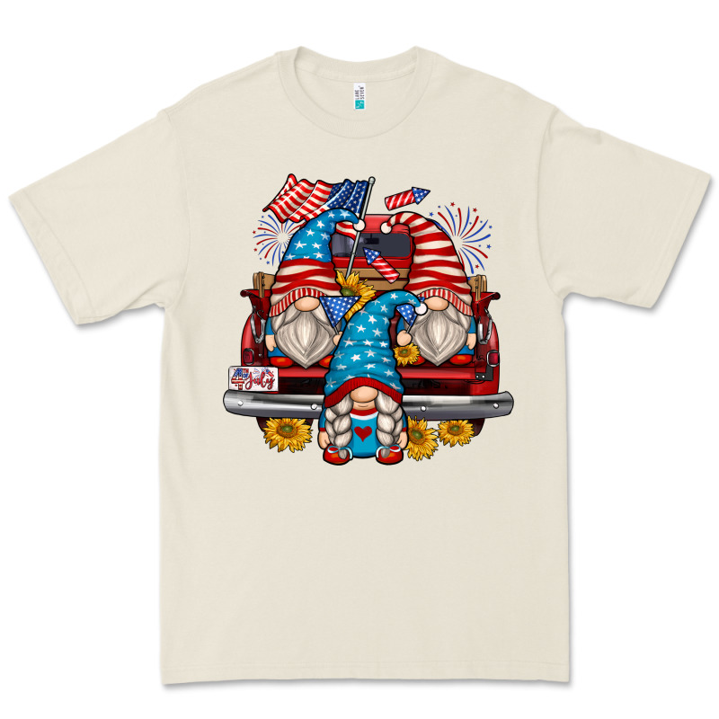 4th Of July Gnomes Farm Truck Premium Tee by Zillion Design Studio | Teevron