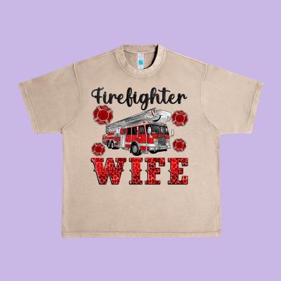 Firefighter Wife Urban Heavy Tee Designed By Artiststas