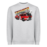 Heather Grey firefighter fire truck Heavyweight Sweatshirt - Artiststas