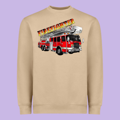 Firefighter Fire Truck Heavyweight Sweatshirt Designed By Artiststas