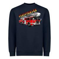 Navy firefighter fire truck Heavyweight Sweatshirt - Artiststas