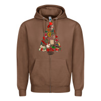 Chestnut teacher christmas tree Zipper Hoodie - MaliasSmallBusiness