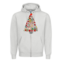 Dove Grey teacher christmas tree Zipper Hoodie - MaliasSmallBusiness